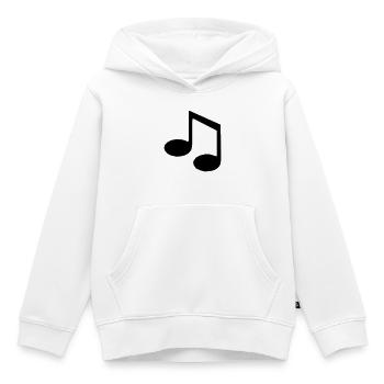 Note de musique - Sweat Premium à capuche enfant bio - blanc - Devant - AI Model Kid Female (0cm)