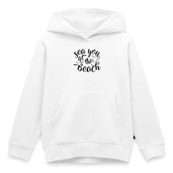 Wir sehen uns am Strand - Kinder Premium Organic Hoodie - Weiß - Vorne - AI Model Kid Female (0cm)
