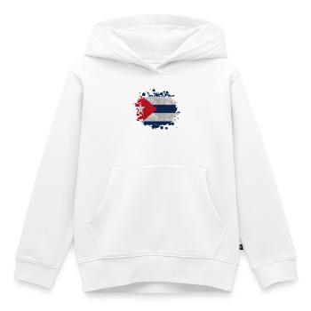 Cuba Taches / Cadeau de La Havane Pavillon Caraïbes - Sweat Premium à capuche enfant bio - blanc - Devant - AI Model Kid Female (0cm)