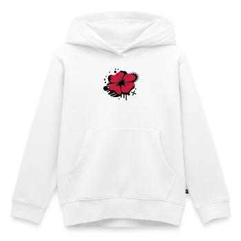 Klatschmohn als Graffiti - Kinder Premium Organic Hoodie - Weiß - Vorne - AI Model Kid Female (0cm)