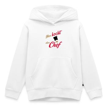 cuire à feu - Sweat Premium à capuche enfant bio - blanc - Devant - AI Model Kid Female (0cm)