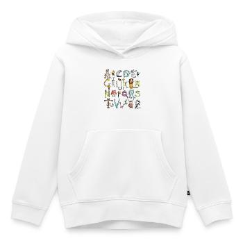 Buntes Tier Alphabet - ABC - Kinder Premium Organic Hoodie - Weiß - Vorne - AI Model Kid Female (0cm)