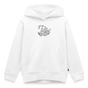 code binaire - Sweat Premium à capuche enfant bio - blanc - Devant - AI Model Kid Female (0cm)