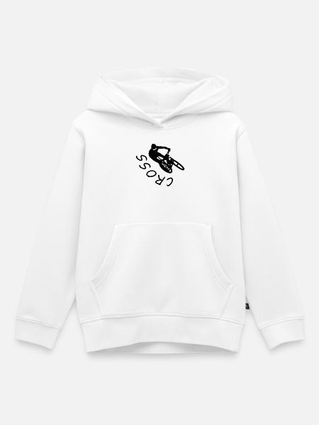 Cross - Kinder Premium Organic Hoodie - Weiß