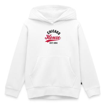Chicago house est. 1984 - Kinder Premium Organic Hoodie - Weiß - Vorne - AI Model Kid Female (0cm)