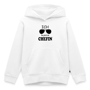 Enfant bébé anniversaire cadeau dictons patron - Sweat Premium à capuche enfant bio - blanc - Devant - AI Model Kid Female (0cm)