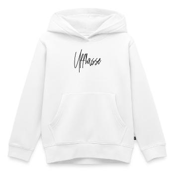 Uffbasse - Aufpassen Dialekt badisch deutsch - Kinder Premium Organic Hoodie - Weiß - Vorne - AI Model Kid Female (0cm)