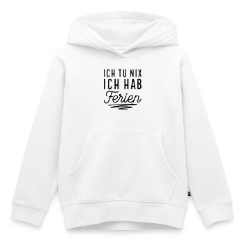 Endlich Ferien - Kinder Premium Organic Hoodie - Weiß - Vorne - AI Model Kid Female (0cm)