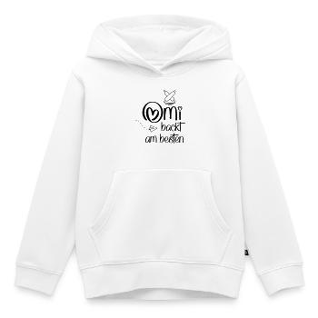 Omi backt am besten - Kinder Premium Organic Hoodie - Weiß - Vorne - AI Model Kid Female (0cm)