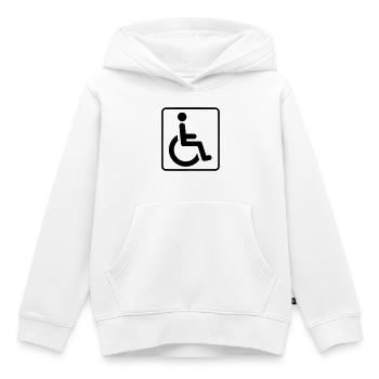 Rollstuhlsymbol für Behinderte # - Kinder Premium Organic Hoodie - Weiß - Vorne - AI Model Kid Female (0cm)