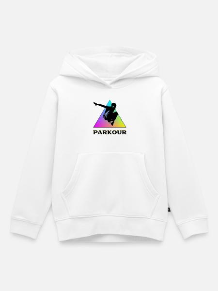Parkour - Kinder Premium Organic Hoodie - Weiß