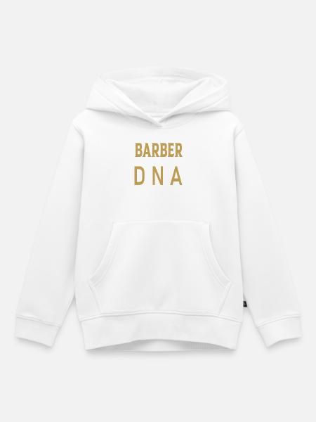 Barber DNA design in retro style - Kids Premium Organic Hoodie - white