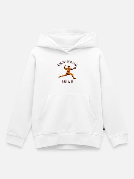 Lustiger Pitcher - Kinder Premium Organic Hoodie - Weiß