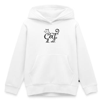 Feline Overlay - Fused Cat - Kids Premium Organic Hoodie - white - Front - AI Model Kid Female (0cm)