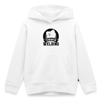 Blague drôle de soudeur - Sweat Premium à capuche enfant bio - blanc - Devant - AI Model Kid Female (0cm)