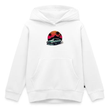 JDM voiture Japonais Rétro Voiture Racing Drifting Légende - Sweat Premium à capuche enfant bio - blanc - Devant - AI Model Kid Female (0cm)