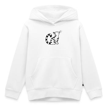 Cartoon Kitten - Kids Premium Organic Hoodie - white - Front - AI Model Kid Female (0cm)