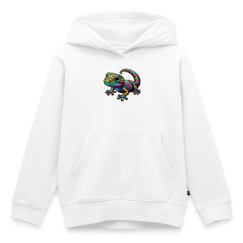 Gecko - Kinder Premium Organic Hoodie - Weiß - Vorne - AI Model Kid Female (0cm)