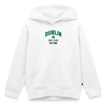 Dublin - Irland - Kinder Premium Organic Hoodie - Weiß - Vorne - AI Model Kid Female (0cm)