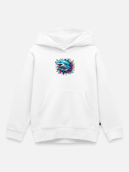 Hai - Kinder Premium Organic Hoodie - Weiß