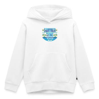 Heure d'été - Sweat Premium à capuche enfant bio - blanc - Devant - AI Model Kid Female (0cm)