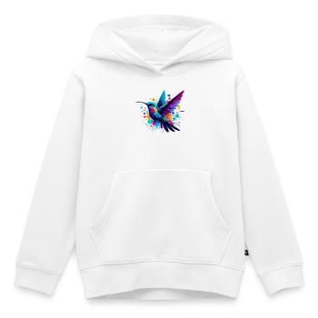 Kolibri - Kinder Premium Organic Hoodie - Weiß - Vorne - AI Model Kid Female (0cm)