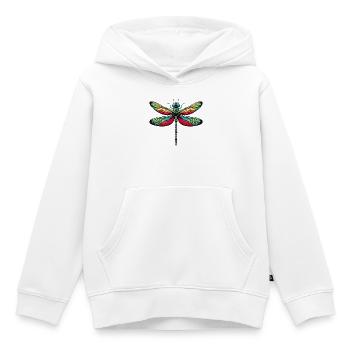 Libelle - Kinder Premium Organic Hoodie - Weiß - Vorne - AI Model Kid Female (0cm)