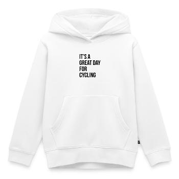Cycling Cycling Cycling - Kids Premium Organic Hoodie - white - Front - AI Model Kid Female (0cm)
