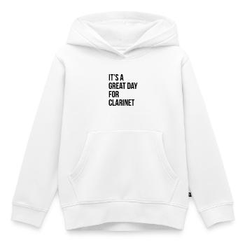 Clarinette Clarinette Clarinette - Sweat Premium à capuche enfant bio - blanc - Devant - AI Model Kid Female (0cm)