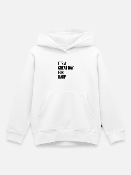 Harfe Harfe Harfe - Kinder Premium Organic Hoodie - Weiß