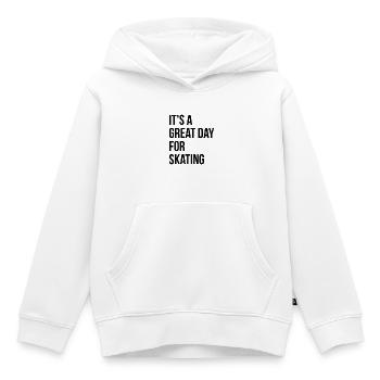 Skateboard Skateboard Skateboard - Sweat Premium à capuche enfant bio - blanc - Devant - AI Model Kid Female (0cm)