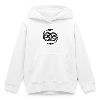 Unendliche schwarze Schlangen - Kinder Premium Organic Hoodie - Weiß - Vorne - AI Model Kid Female (0cm)