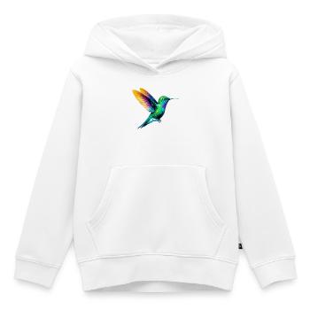 Colibri - Sweat Premium à capuche enfant bio - blanc - Devant - AI Model Kid Female (0cm)
