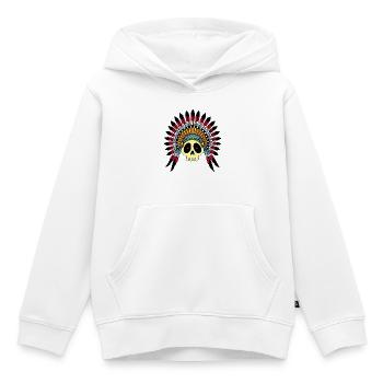 Indianerhäuptling Schädel - Kinder Premium Organic Hoodie - Weiß - Vorne - AI Model Kid Female (0cm)