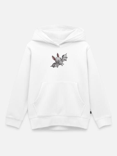 Flatternde Fledermaus - Kinder Premium Organic Hoodie - Weiß