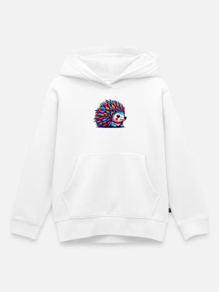 Igel - Kinder Premium Organic Hoodie - Weiß