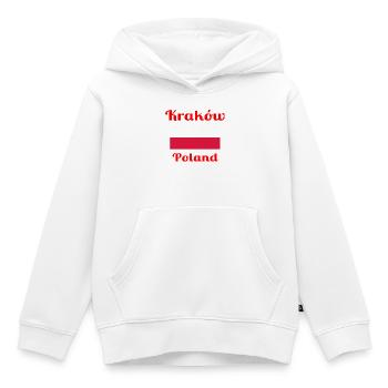 Cracovie, Pologne - Imprimés élégants - Sweat Premium à capuche enfant bio - blanc - Devant - AI Model Kid Female (0cm)