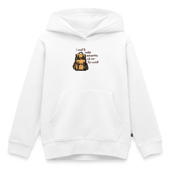 Je veux créer des souvenirs - Sweat Premium à capuche enfant bio - blanc - Devant - AI Model Kid Female (0cm)