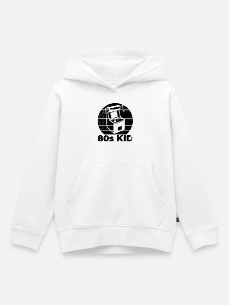 80er Arcade Gaming - Kinder Premium Organic Hoodie - Weiß
