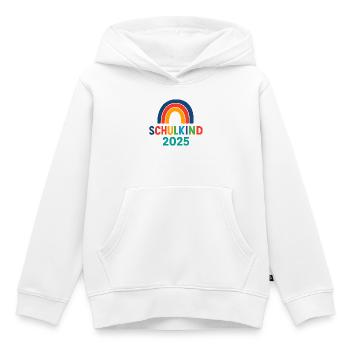 Écolier 2025 - Sweat Premium à capuche enfant bio - blanc - Devant - AI Model Kid Female (0cm)