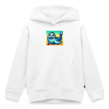 Siegel - Kinder Premium Organic Hoodie - Weiß - Vorne - AI Model Kid Female (0cm)