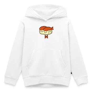 Poissons Zodiaque Foodie - Sweat Premium à capuche enfant bio - blanc - Devant - AI Model Kid Female (0cm)