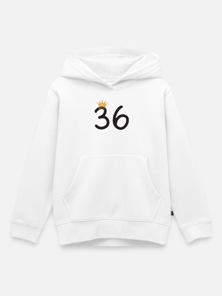 36 - Kinder Premium Organic Hoodie - Weiß