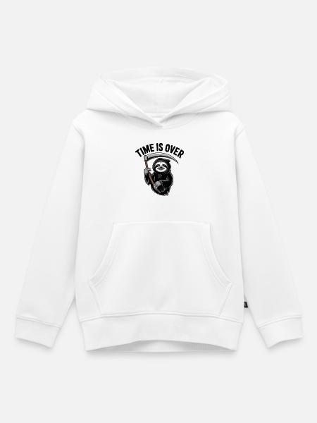 Sensenmann-Faultier - Kinder Premium Organic Hoodie - Weiß