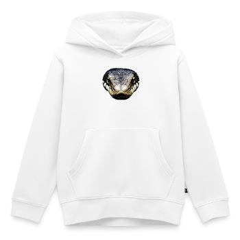 serpent, python, cobra, serpent à sonnettes, serpents - Sweat Premium à capuche enfant bio - blanc - Devant - AI Model Kid Female (0cm)
