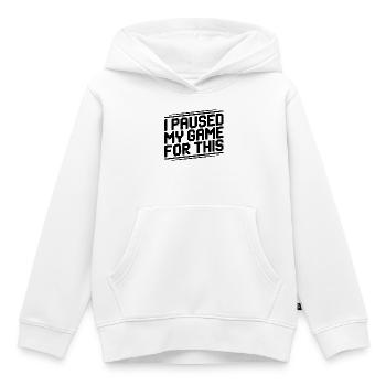 J’ai mis mon jeu en pause pour cela - Sweat Premium à capuche enfant bio - blanc - Devant - AI Model Kid Female (0cm)