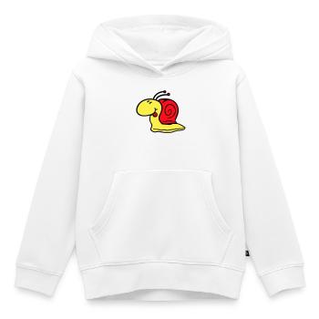 Schnecke frech Zunge rausstrecken schnell klein - Kinder Premium Organic Hoodie - Weiß - Vorne - AI Model Kid Female (0cm)