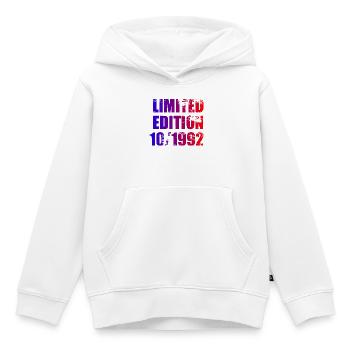 33rd Birthday Limited Edition 10/1992 - Kids Premium Organic Hoodie - white - Front - AI Model Kid Female (0cm)