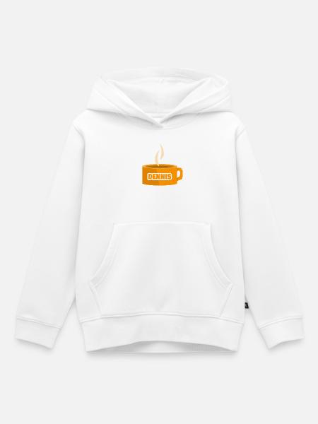 Dennis als Teetasse - Kinder Premium Organic Hoodie - Weiß