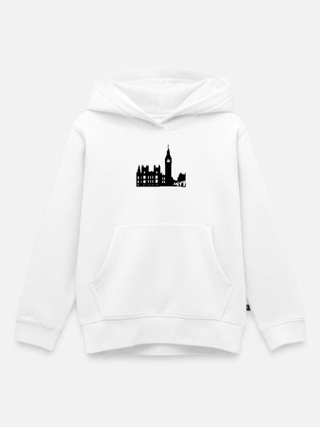 London - Kinder Premium Organic Hoodie - Weiß